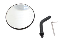 Load image into Gallery viewer, 3 inch Round Mini Mirror Top Triple Tree Mount Black