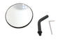 3 inch Round Mini Mirror Top Triple Tree Mount Black