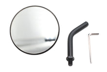 Load image into Gallery viewer, 3 inch Round Mini Mirror Top Triple Tree Mount Black