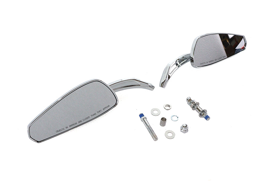 Wyatt Gatling Teardrop Mirror Set Chrome