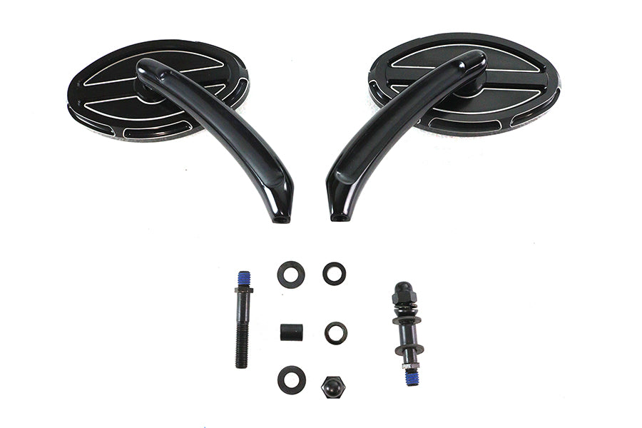 Wyatt Gatling Oblong Mirror Set Black