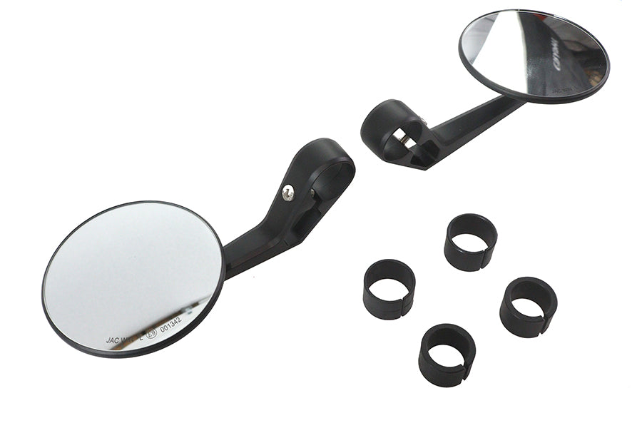 Wyatt Gatling Round Mirror Set Black