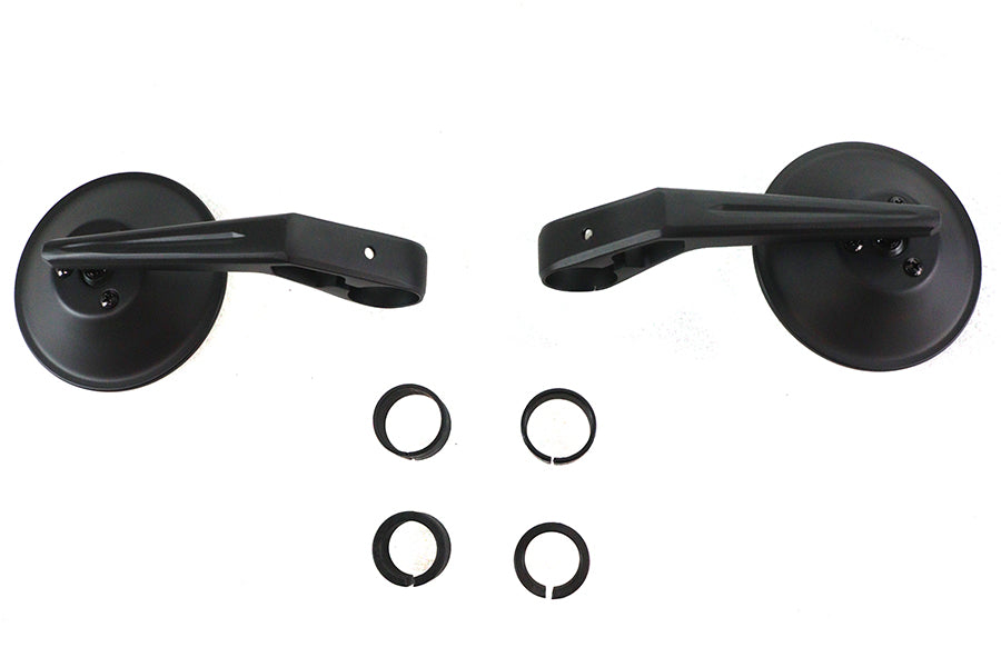 Wyatt Gatling Round Mirror Set Black