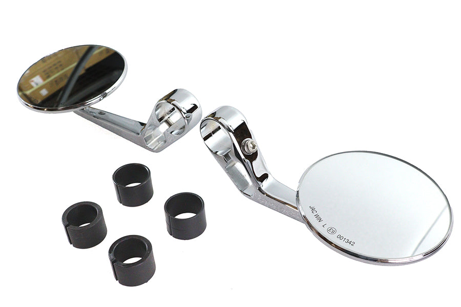 Wyatt Gatling Round Mirror Set Chrome