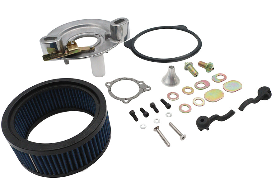 Ultima Free Flow Finned Air Cleaner Kit Polished