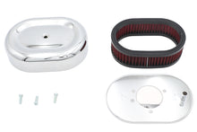 Load image into Gallery viewer, Mini Oval Air Cleaner Kit Chrome For Shorty Carburetors