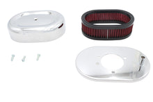 Load image into Gallery viewer, Mini Oval Air Cleaner Kit Chrome For Shorty Carburetors