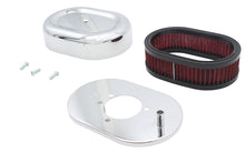 Load image into Gallery viewer, Mini Oval Air Cleaner Kit Chrome For Shorty Carburetors