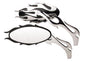 Black Fireball Mirror Set with Flame Stems