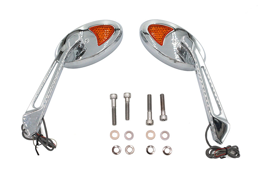Ellipse Mirror Set with LED Turn Signal