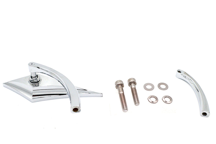 Zoid Mirror with Billet Curved Stem