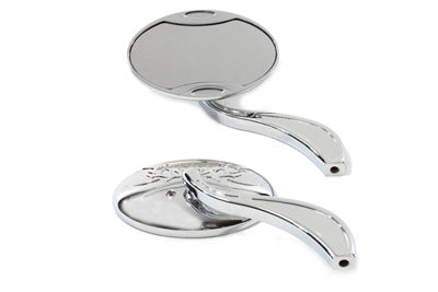 Oval Mirror Set Chrome