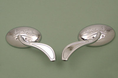 Oval Mirror Set Chrome