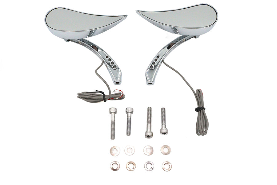 Billet Teardrop Mirror Set