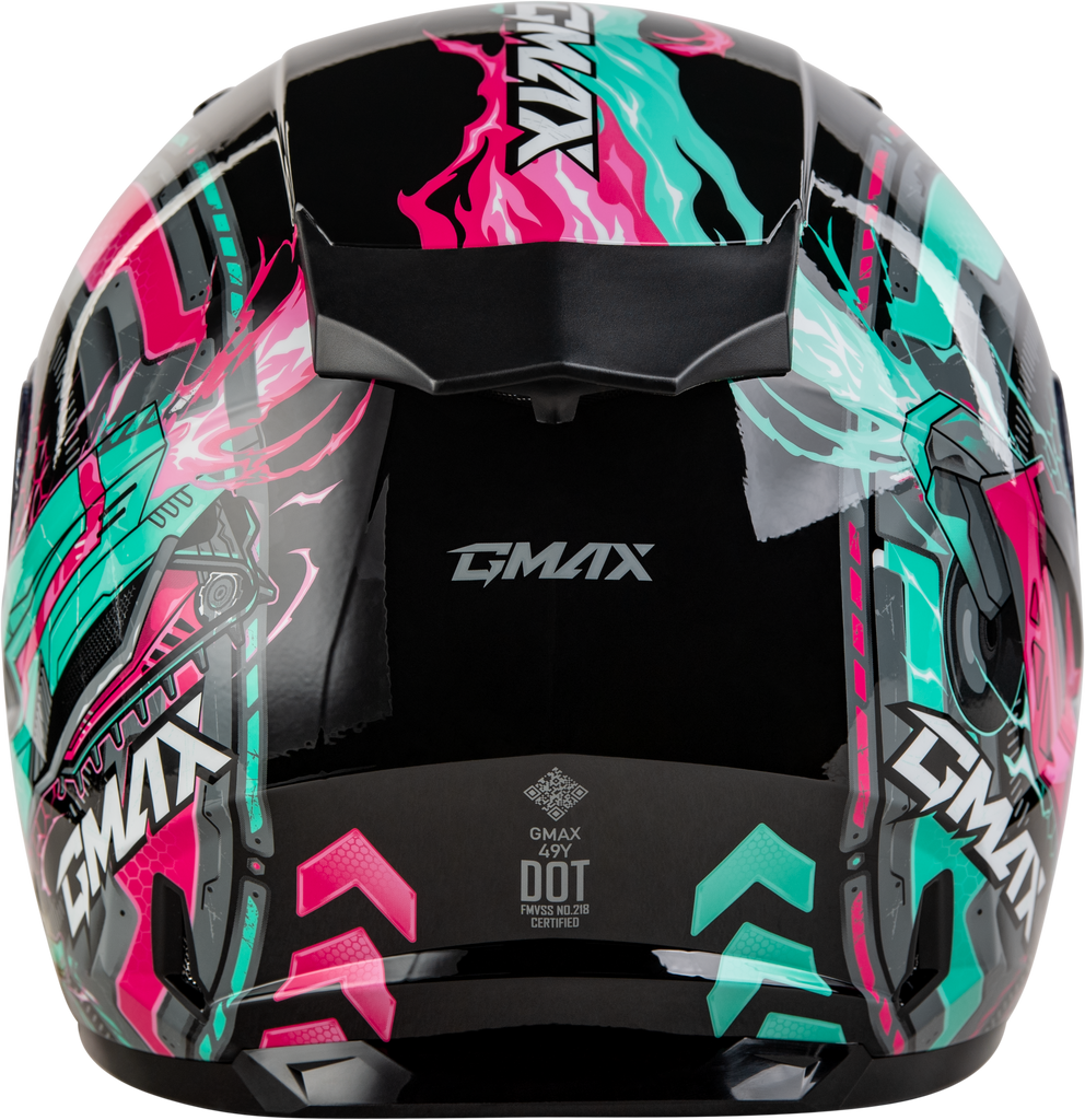 Gm 49y Charge Snow Helmet Black/Pink/Aqua Ys
