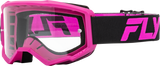 Fly Racing Youth Focus Goggle Black/Pink W/ Clear Lens 37-51151Y