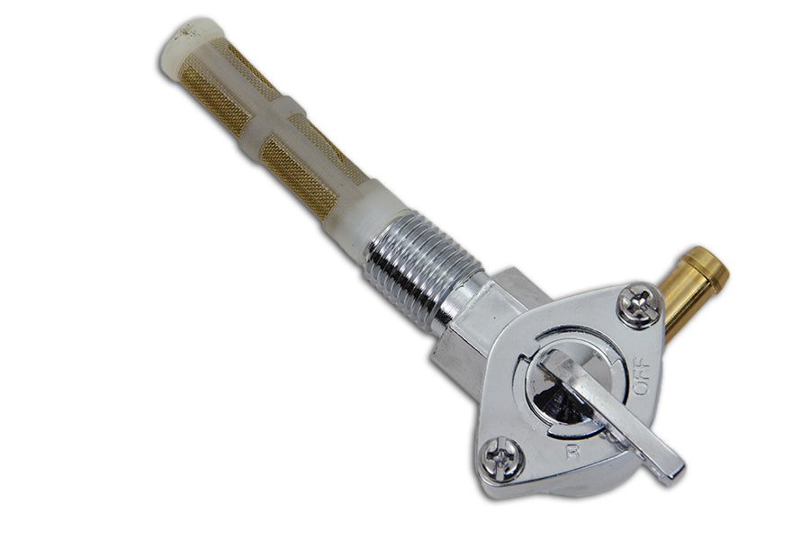 Chrome Petcock with 90 Outlet