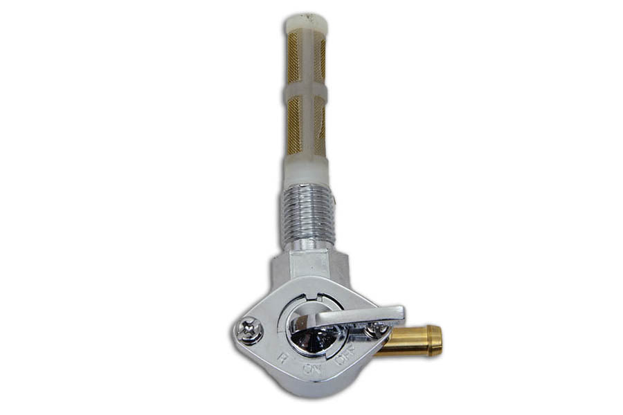 Chrome Petcock with 90 Outlet