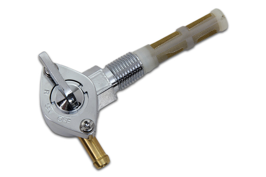 Chrome Petcock with 90 Outlet