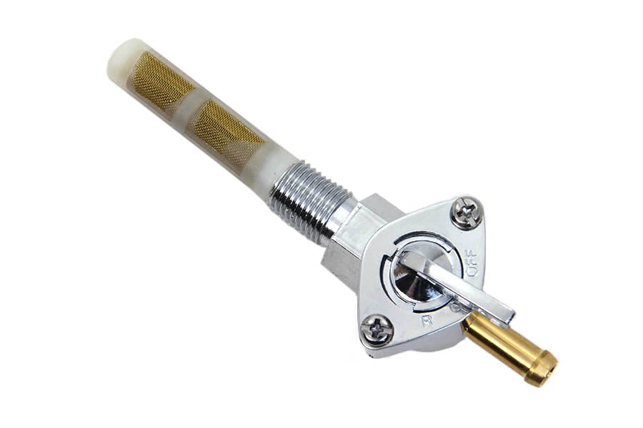 Chrome Petcock with Straight Outlet