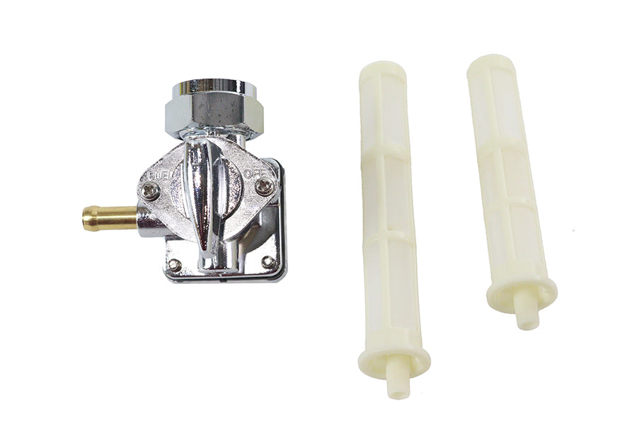 Vacuum Petcock Fuel Valve Chrome