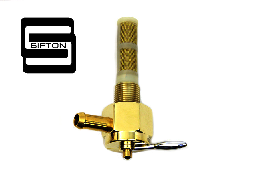 Sifton Brass Hex Petcock 90 Right Hand Spigot