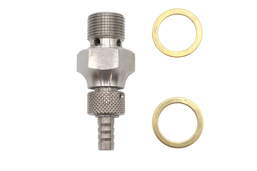 Fat Bob 3/4 inch-18 Thread Petcock Stainless Steel