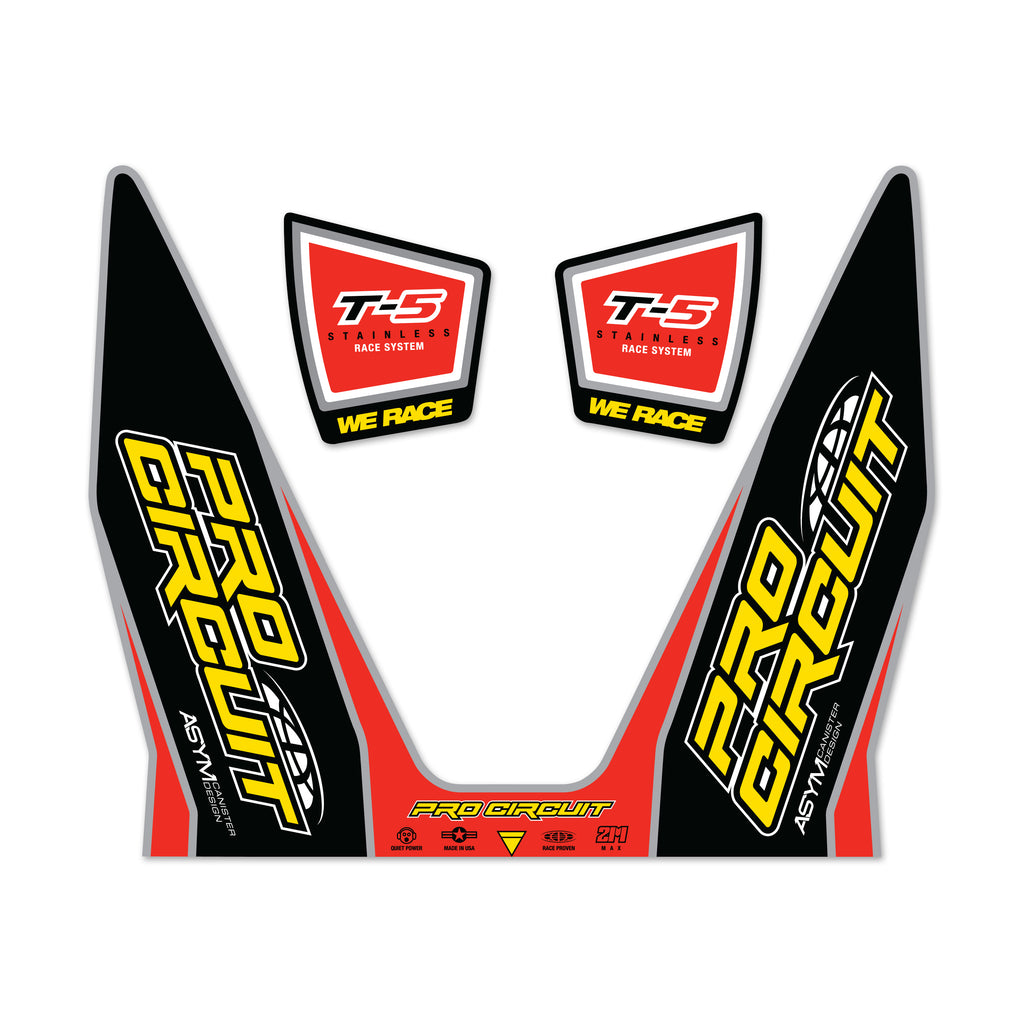 T 5 Decals Replacement Muffler Stickers