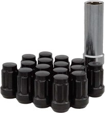 Load image into Gallery viewer, 12mmx1.50 Lock Style Lug Nuts Black W/Key 16/Pk