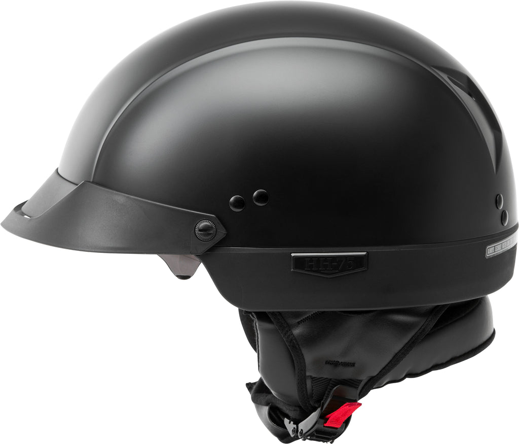 Hh 75 Half Helmet Matte Black Lg