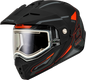 Md 74s Spectre Snow Helmet W/ Elec Shield Matte Black/Red Xs
