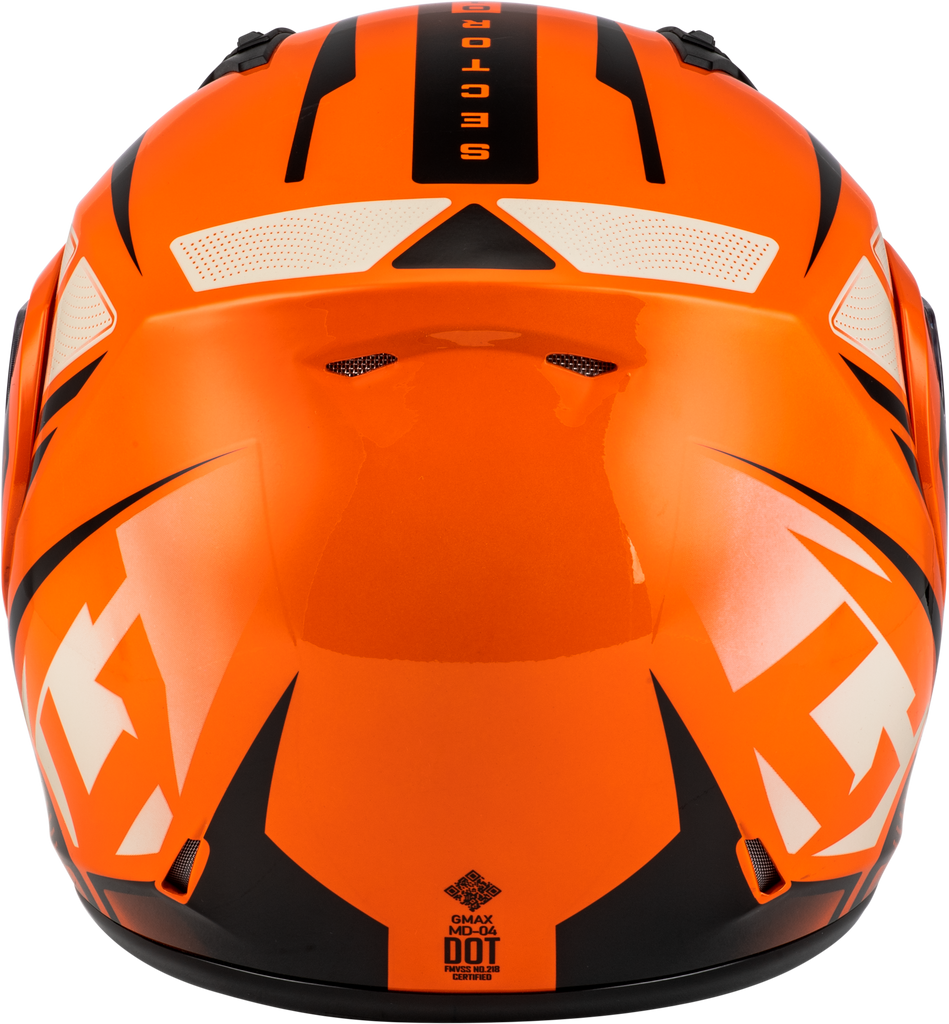 Md 04s Sector Snow Helmet W/ Electric Shield Orange/Blk Sm
