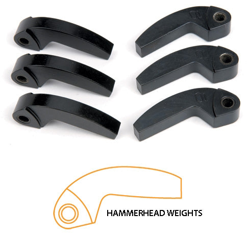 Hypershift Hammerhead Machined Weights 3/Pk 80g