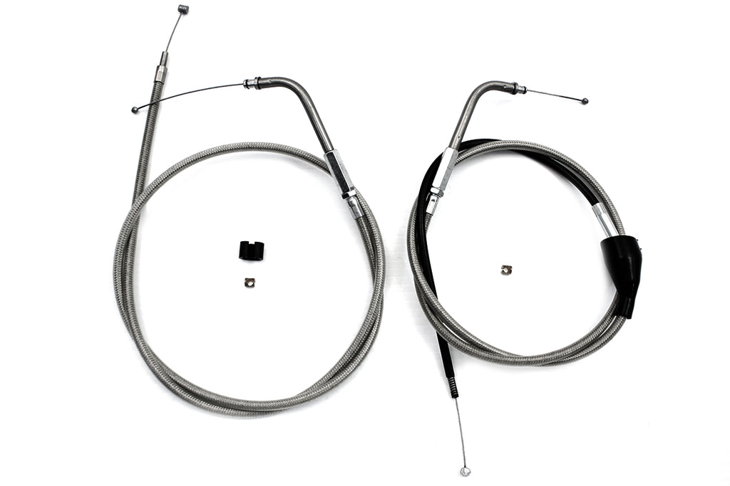 46 inch Stainless Steel Throttle and Idle Cable Set