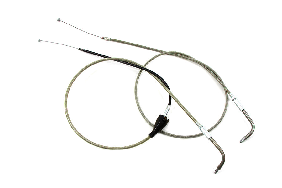 46 inch Stainless Steel Throttle and Idle Cable Set