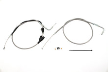 Load image into Gallery viewer, 43 inch Stainless Steel Throttle and Idle Cable Set Clear Co