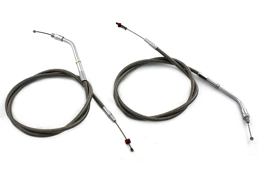 Stainless Steel Throttle and Idle Cable Set