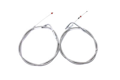 43.875 inch Stainless Steel Throttle and Idle Cable Set