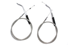 Load image into Gallery viewer, Stainless Steel Throttle and Idle Cable Set with 38 inch Cas
