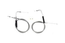 Load image into Gallery viewer, 34 inch Stainless Steel Throttle and Idle Cable Set