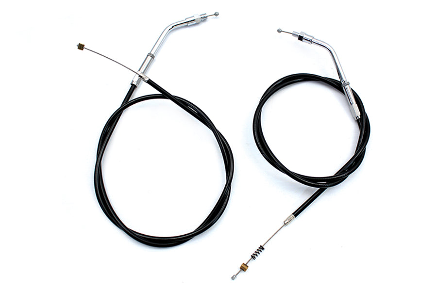 Black Throttle and Idle Cable Set with 36.81 inch Casing