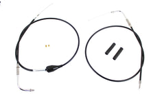 Load image into Gallery viewer, 43 inch Stainless Steel Throttle and Idle Cable Set Black Co