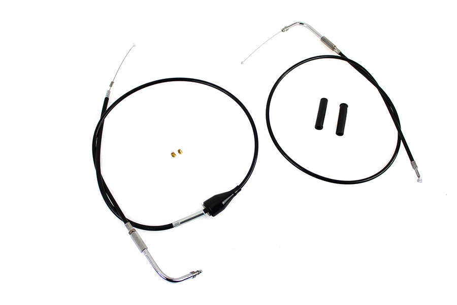 43 inch Stainless Steel Throttle and Idle Cable Set Black Co