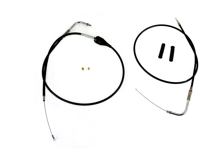 43 inch Stainless Steel Throttle and Idle Cable Set Black Co