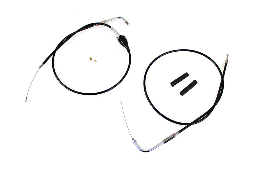 43 inch Stainless Steel Throttle and Idle Cable Set Black Co