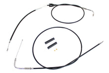 Load image into Gallery viewer, Stainless Steel Throttle and Idle Cable Set Black Coat +8 in