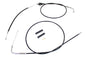 Stainless Steel Throttle and Idle Cable Set Black Coat +8 in