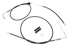Load image into Gallery viewer, Stainless Steel Throttle and Idle Cable Set Black Coat +8 in