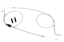 Load image into Gallery viewer, Stainless Steel Throttle and Idle Cable Set Clear Coat +8 in