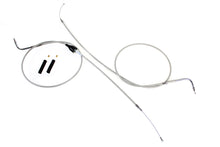Load image into Gallery viewer, Stainless Steel Throttle and Idle Cable Set Clear Coat +8 in